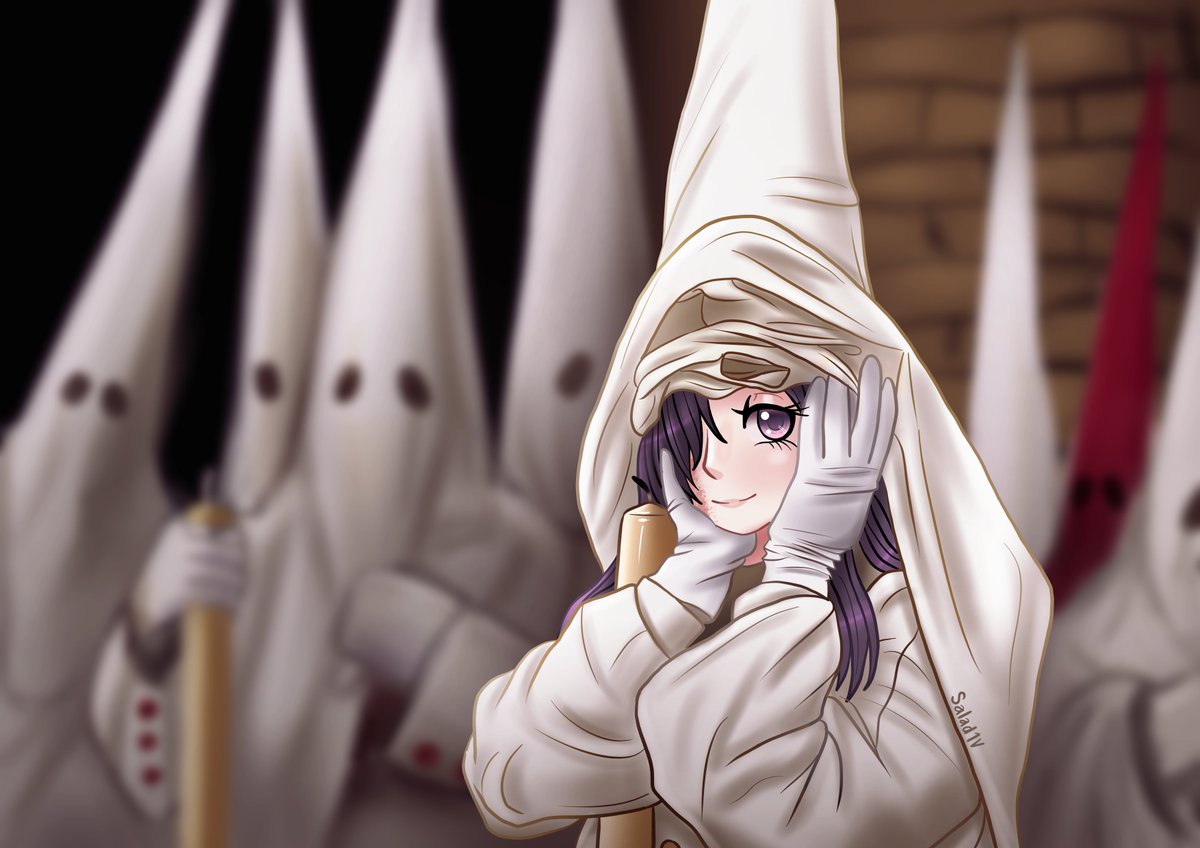 Salad1V's tweet image. Hanako partaking in the old Catholic tradition of Penitentes for this Lent season.
#katawashoujo #hanakoikezawa