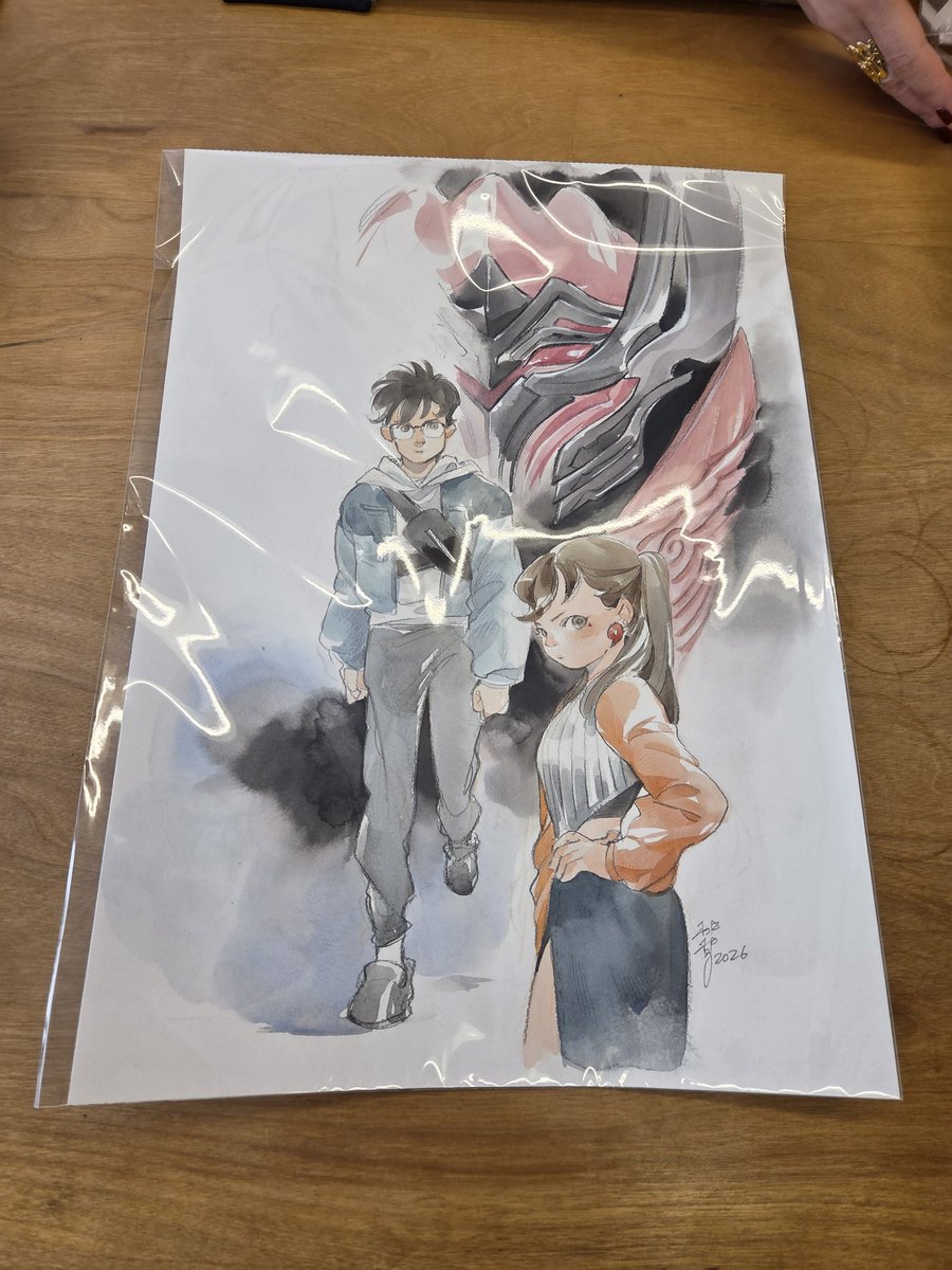 pjt_rekka 桃子先生到着してました。 ちび色紙追加で書いてくれてい