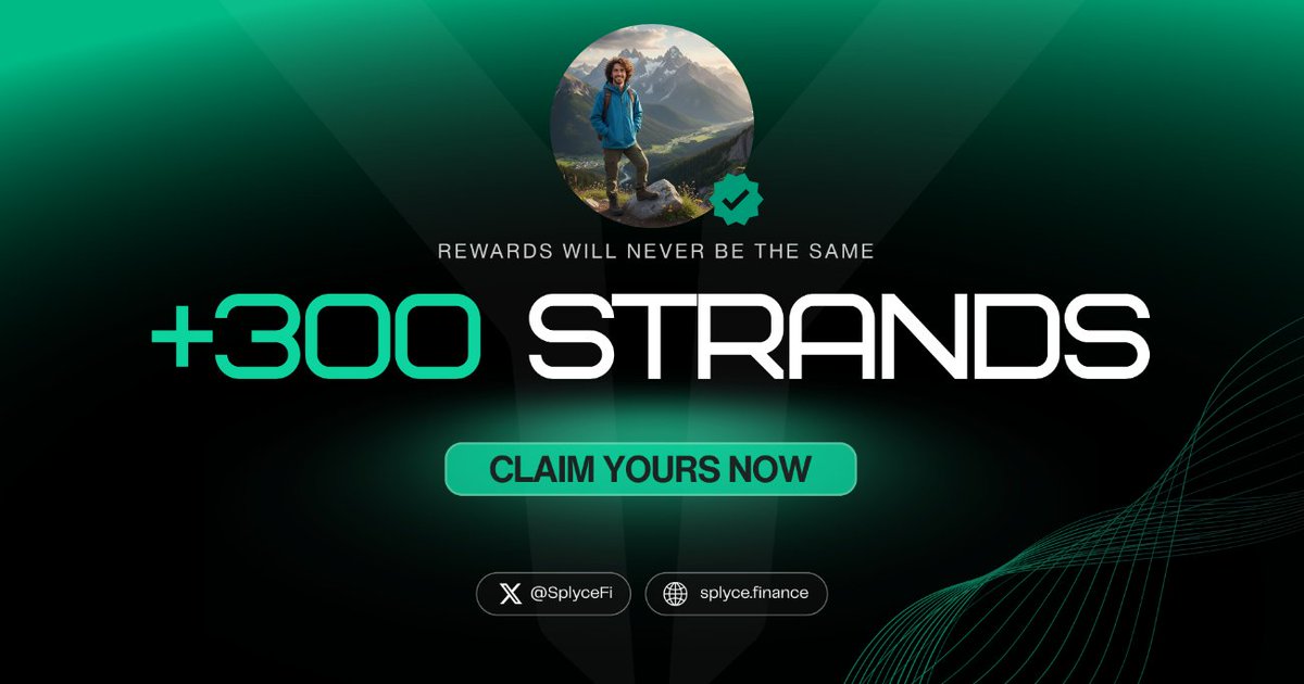 kabir468's tweet photo. 300 Strands claimed. 

Real-world yield is coming to Solana with @SplyceFi 

Feels good to be early.

Your turn: https://t.co/yNoMKP2Y3B https://t.co/ML7E4fvT3U
