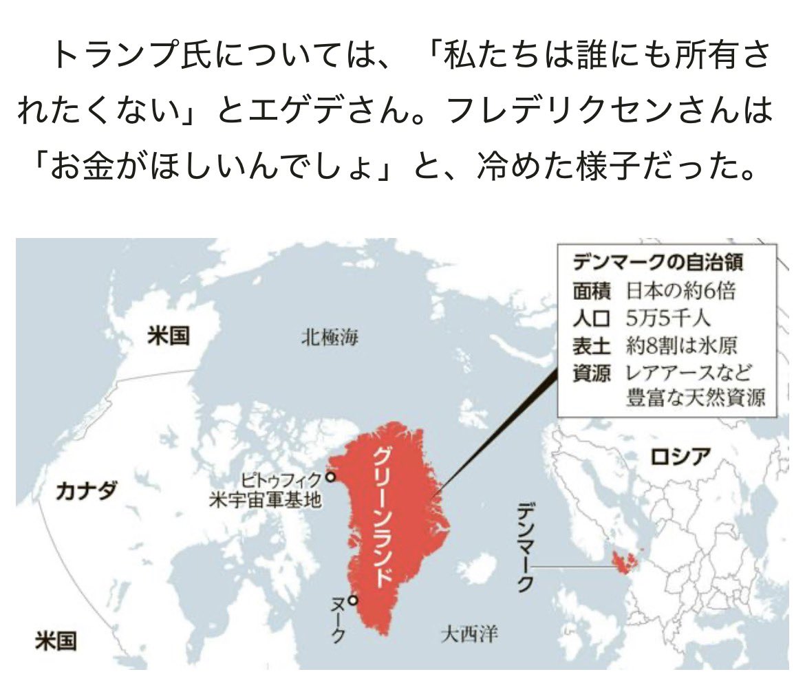朝日デジタルの配信記事WORLD insight「グリーンランド・ルポ」から