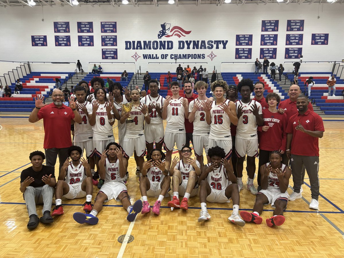 SandyCreekHoops's tweet photo. Sandy Creek: 64
Troup: 57

•9th straight region championship.
•8th straight szn undefeated in region.
•124 straight region wins. 

These guys are apart of history in real time. Taking everyone’s best shot. 

A. Rivers: 19p &amp; 4a
A. Florence: 18p &amp; 10r
J. Caesar: 16p &amp; 8r https://t.co/rwY4GowrG7