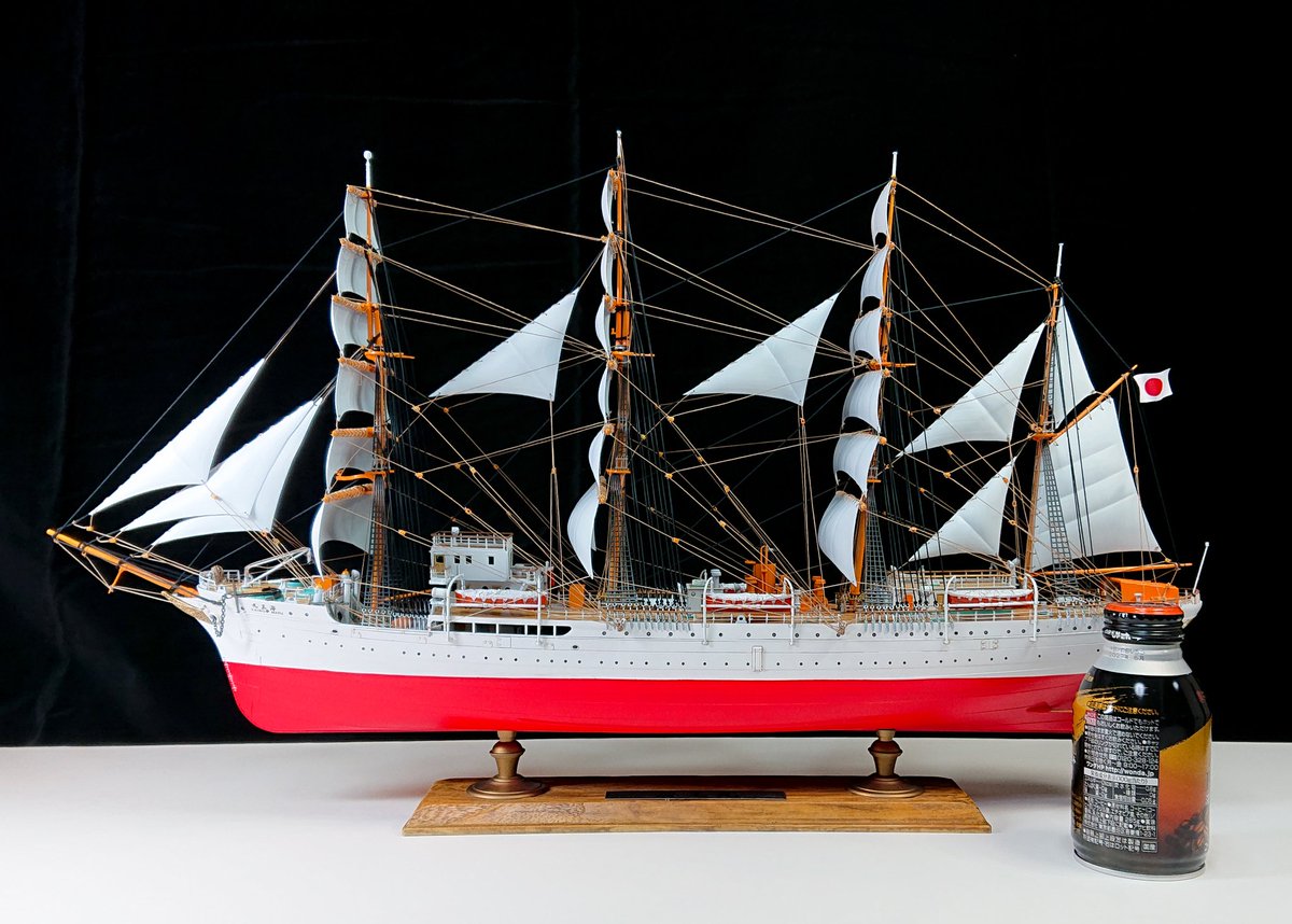 みんなのアオシマ見せて 1/150スケール 海王丸 また帆船模型に
