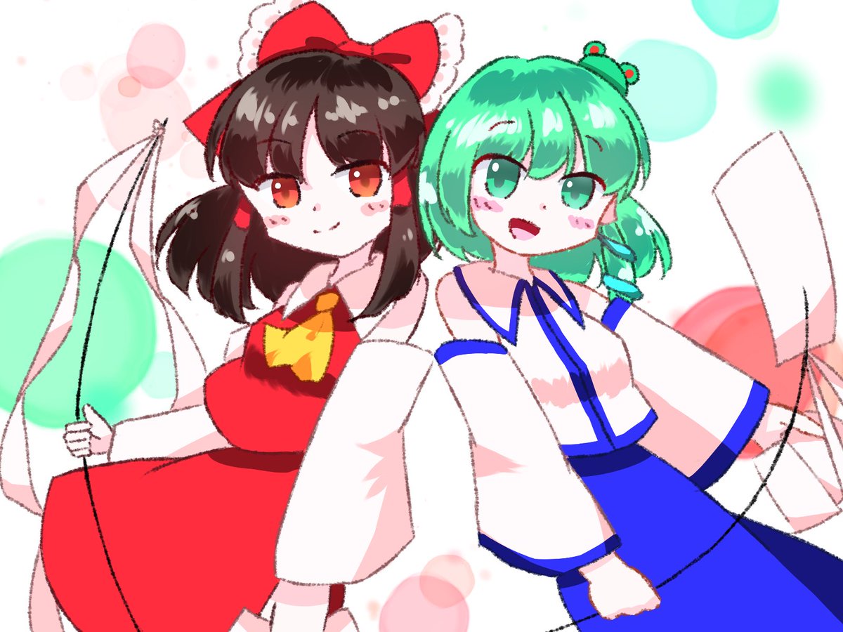 東方Project #博麗霊夢 #東風谷早苗 レイサナ