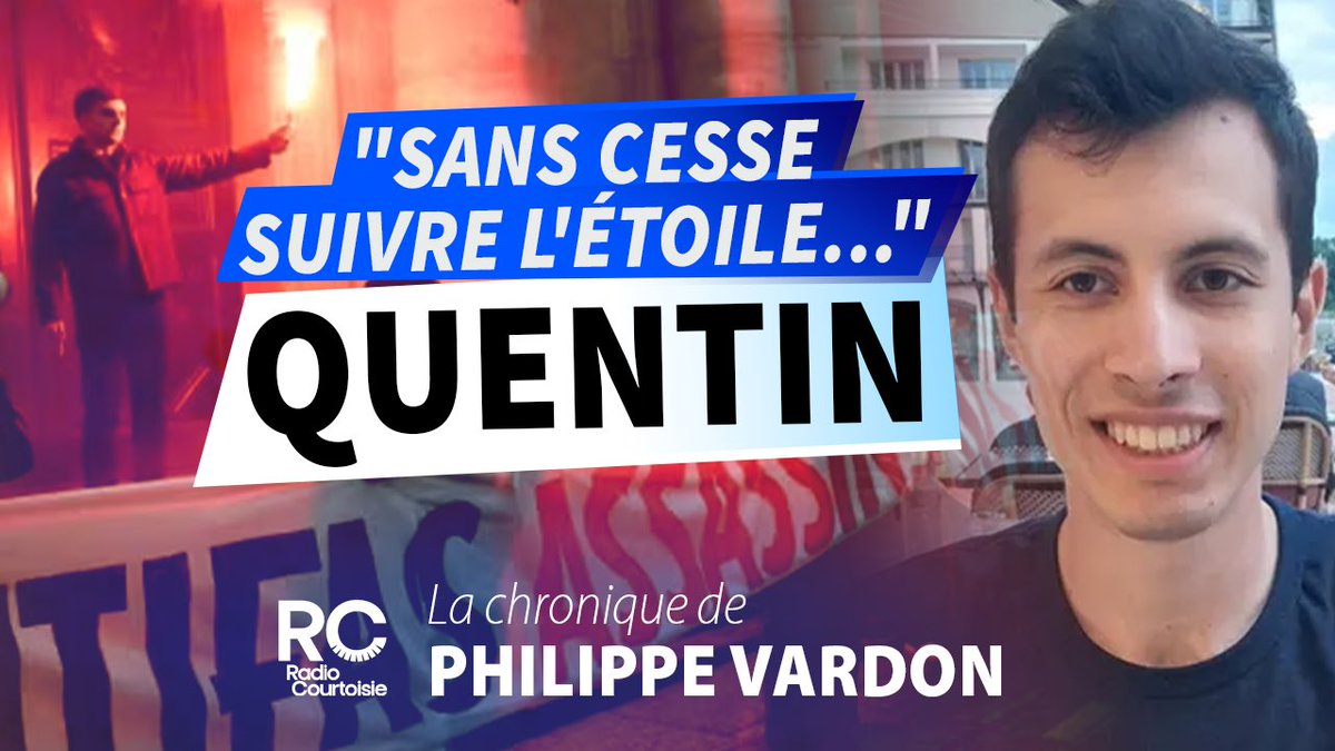 « Chaque fois que nous douterons, nous nous rappellerons de ce prénom : QUENTIN.

En son nom, nous allons continuer. Nous allons gagner.

Nous n’oublierons jamais Quentin. »

🎙️La chronique de <a href="/P_Vardon/">Philippe Vardon</a> en hommage à Quentin 👉 youtu.be/09VByz2EJxU?si…