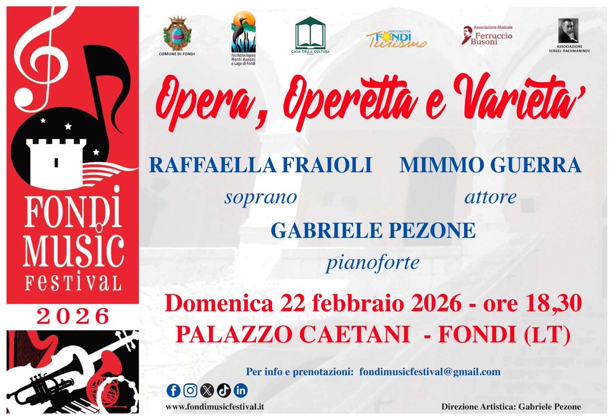 Domani con uno spettacolo di teatro e musica estremamente brillante