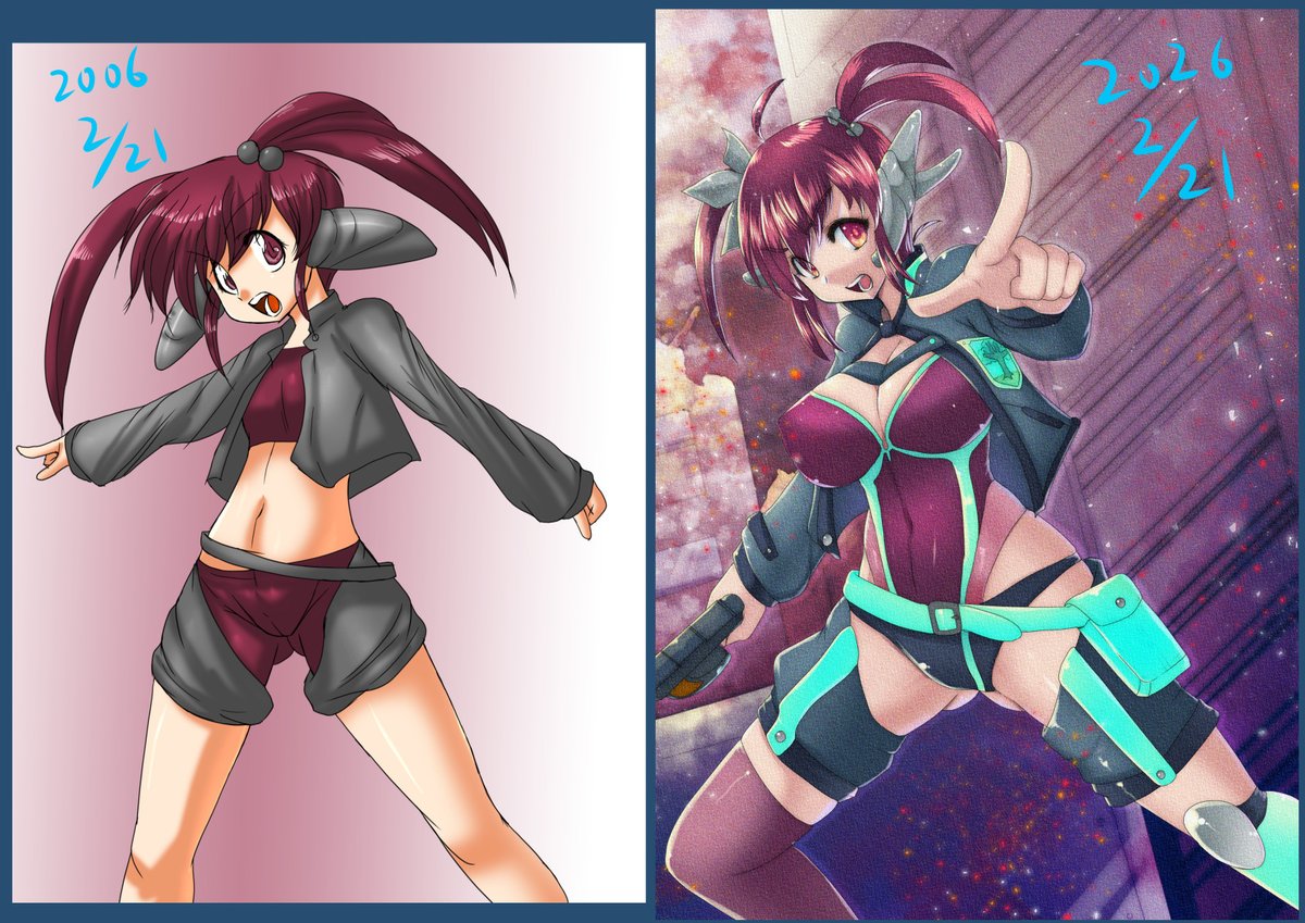 20年前の絵を描き直してみよう 本日は 2006/02/21の絵を 2026/02/21に