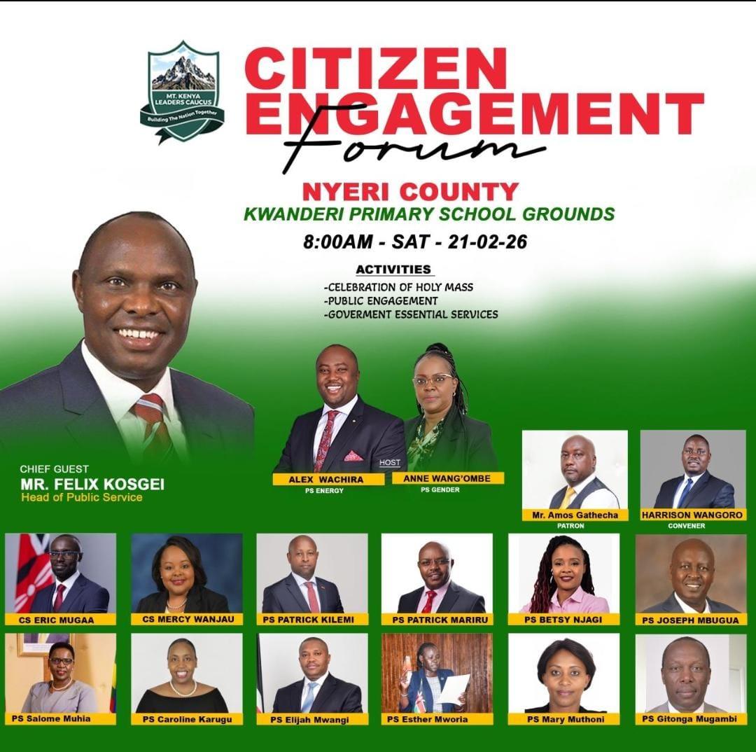 KinjoroSenior's tweet photo. The Nyeri Edition of the Citizen Engagement Forum heads to Kwanderi Primary School for a focused day of public participation and improved service delivery, hosted by PS Anne Wang'ombe and PS Alex Kamau-Wa Total. #MtKenyaCaucus Bossie mwenyewe MKenya https://t.co/u0iyJGMTaG