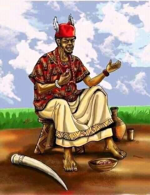 When i call on my Chi he answers with a lot of sweetness.

When I call on Ndị Ichie they respond with their Ezumezu Mmụọ na Oke Ọfọ nọ na Obi

When I call on Anị she blesses me beyond measures

When I call on Agwụ I am blessed with vision, wealth, prosperity and powers.