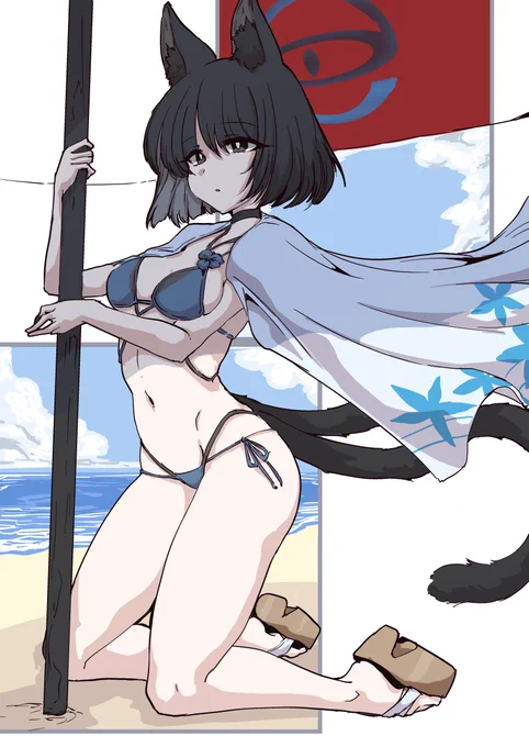 今日の日課はふぁんてぃあぷらんからブルーアーカイブより水着衣装桐生キキョウさんです