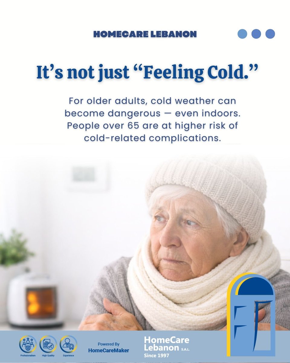 HomeCareLB's tweet photo. It's not just "Feeling Cold."

📲 03 189 089 

#since1997
#HomeCareLebanon #ProfessionalCare #caregivers https://t.co/GWm1v4nLph