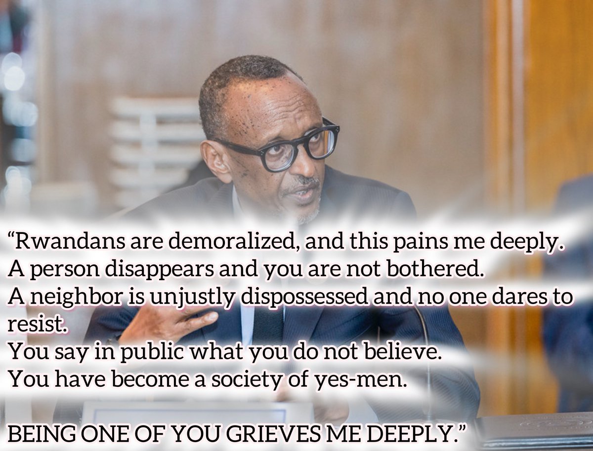 To all parents, leaders, and influencers: whenever you say what you do not truly believe, you contribute to creating a society of demoralized and insensitive people living in falsehood.

#MillenZMovementRw