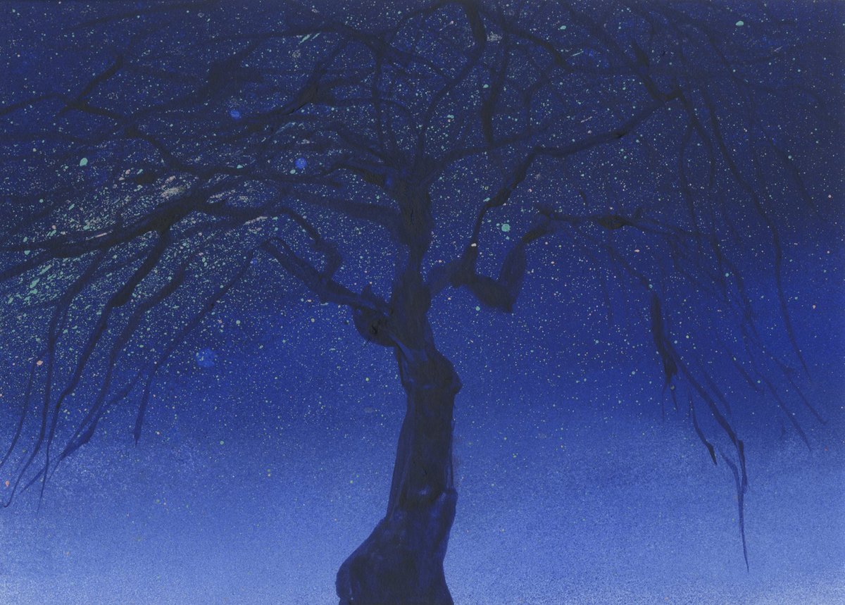 世界の宝 2018年 アルキド樹脂絵具、紙 148×210mm 個人蔵 #絵画 #風景