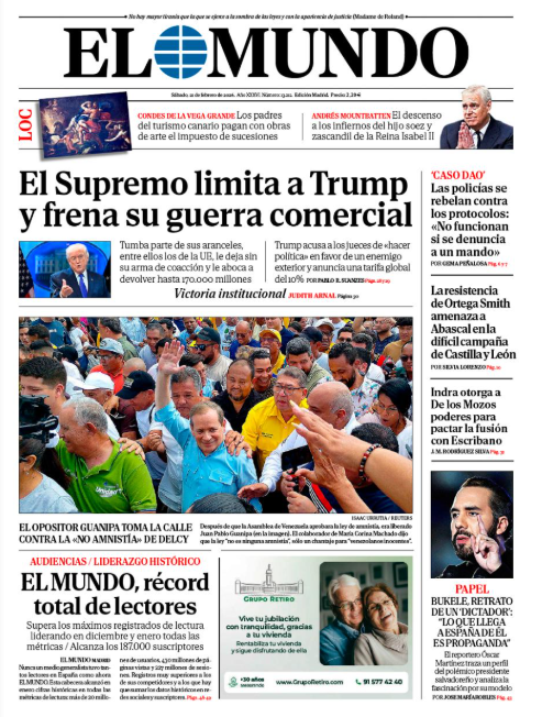 elmundoes's tweet photo. ☕  Buenos días!
📰 La portada de El Mundo https://t.co/B7V2CoExLG