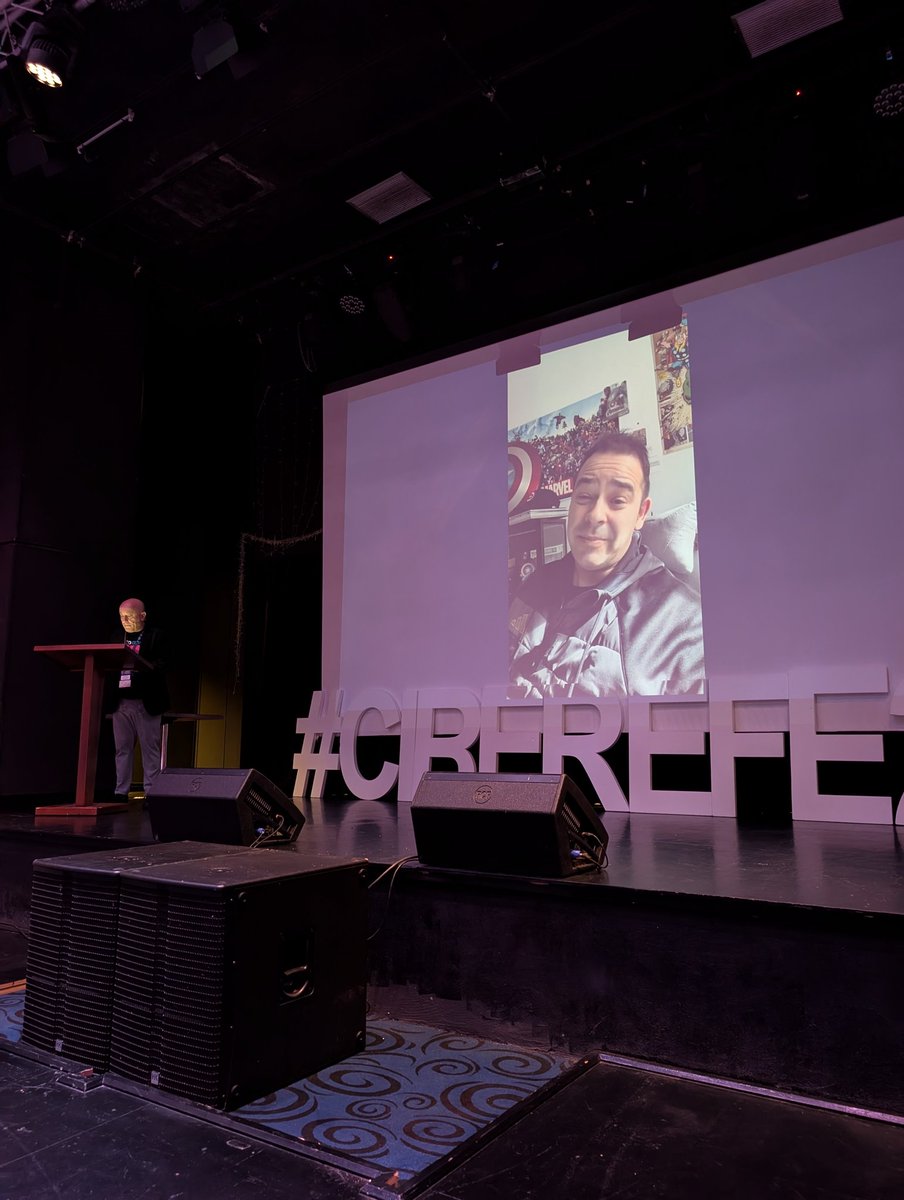 PYDotCom's tweet photo. Nuestro querido @cibercapitan no ha podido estar presencialmente en #ciberefe26, pero nos ha dejado un video súper emotivo.
Ánimo jefe! https://t.co/8Au9pLFclv