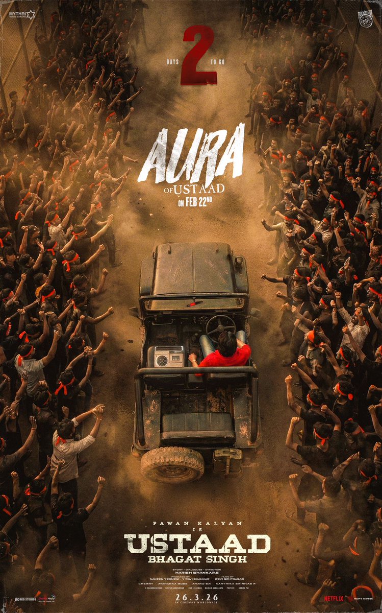Make way for THE MAN &amp; his AURA 🔥🔥🔥

#UstaadBhagatSingh second single #AuraOfUstaad out on February 22nd ❤‍🔥

 Promo out now!
▶️ youtu.be/04B_3EMQsU8

#UstaadBhagatSingh GRAND RELEASE WORLDWIDE ON 26th MARCH, 2026.