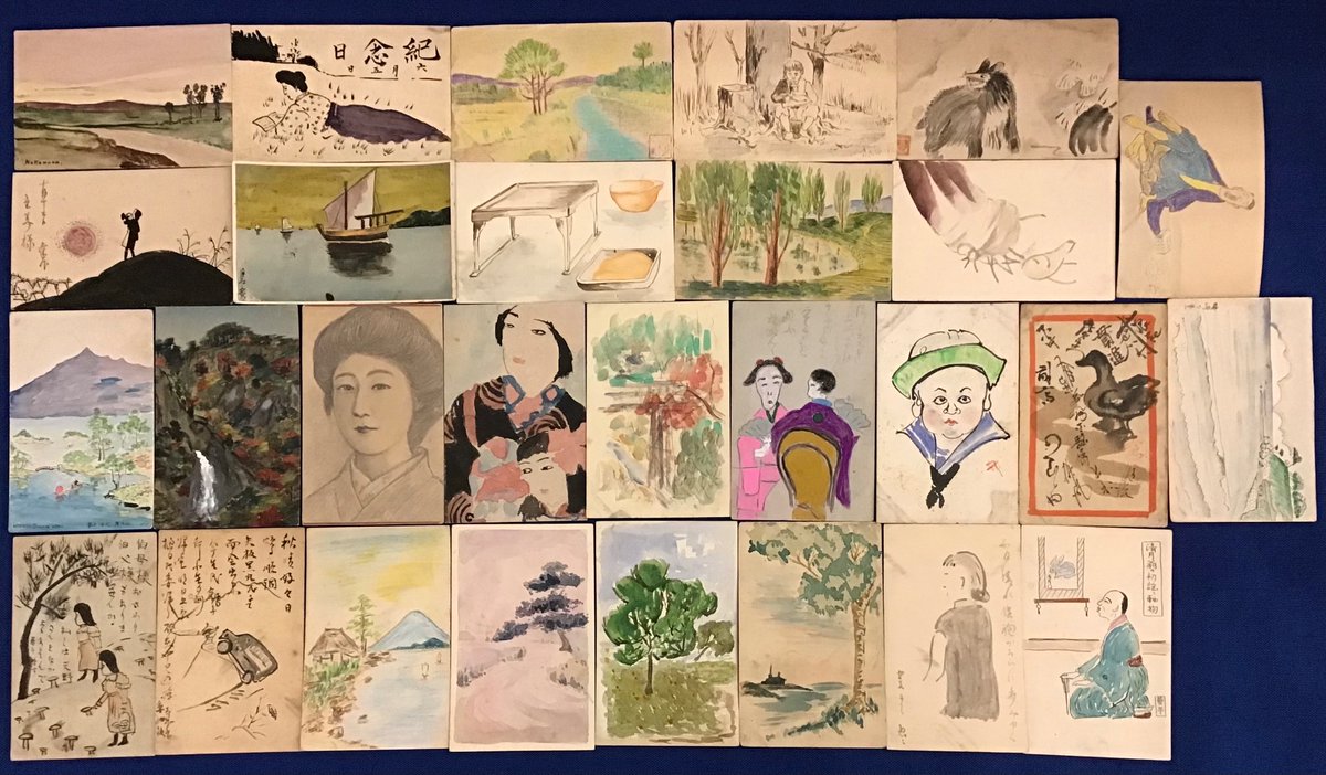 news 古絵葉書 ・手描き絵図案・花の図案・宇宙戦艦ヤマト ・こち亀 各