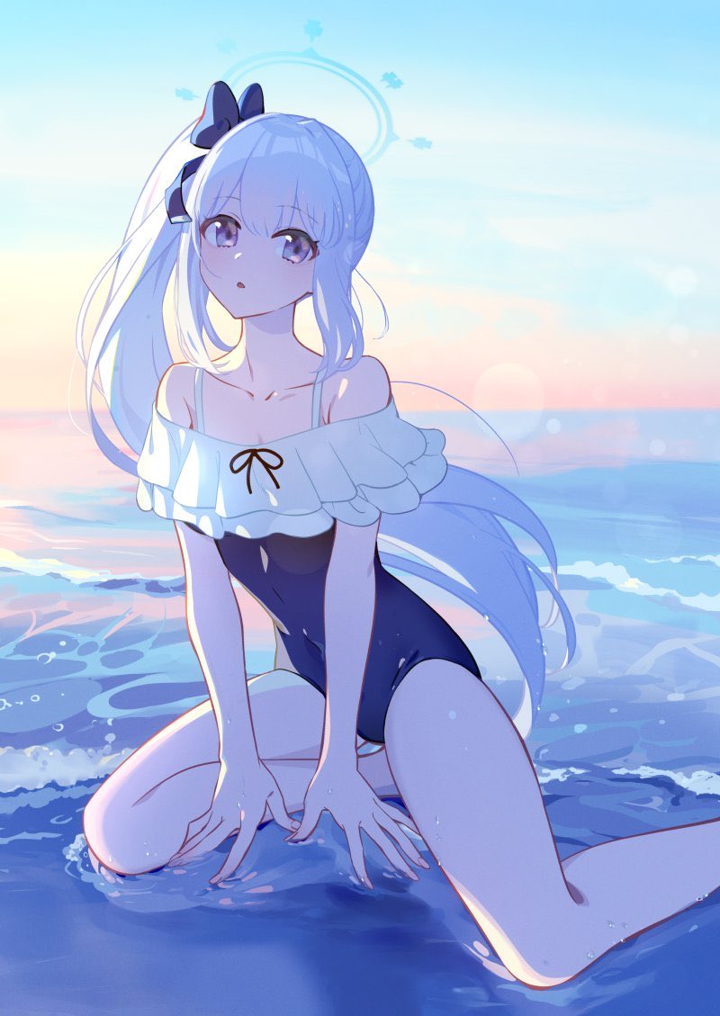 月雪ミヤコ ,ミヤコ(ブルアカ)(水着) 「ミヤコ」|yu-raのイラスト