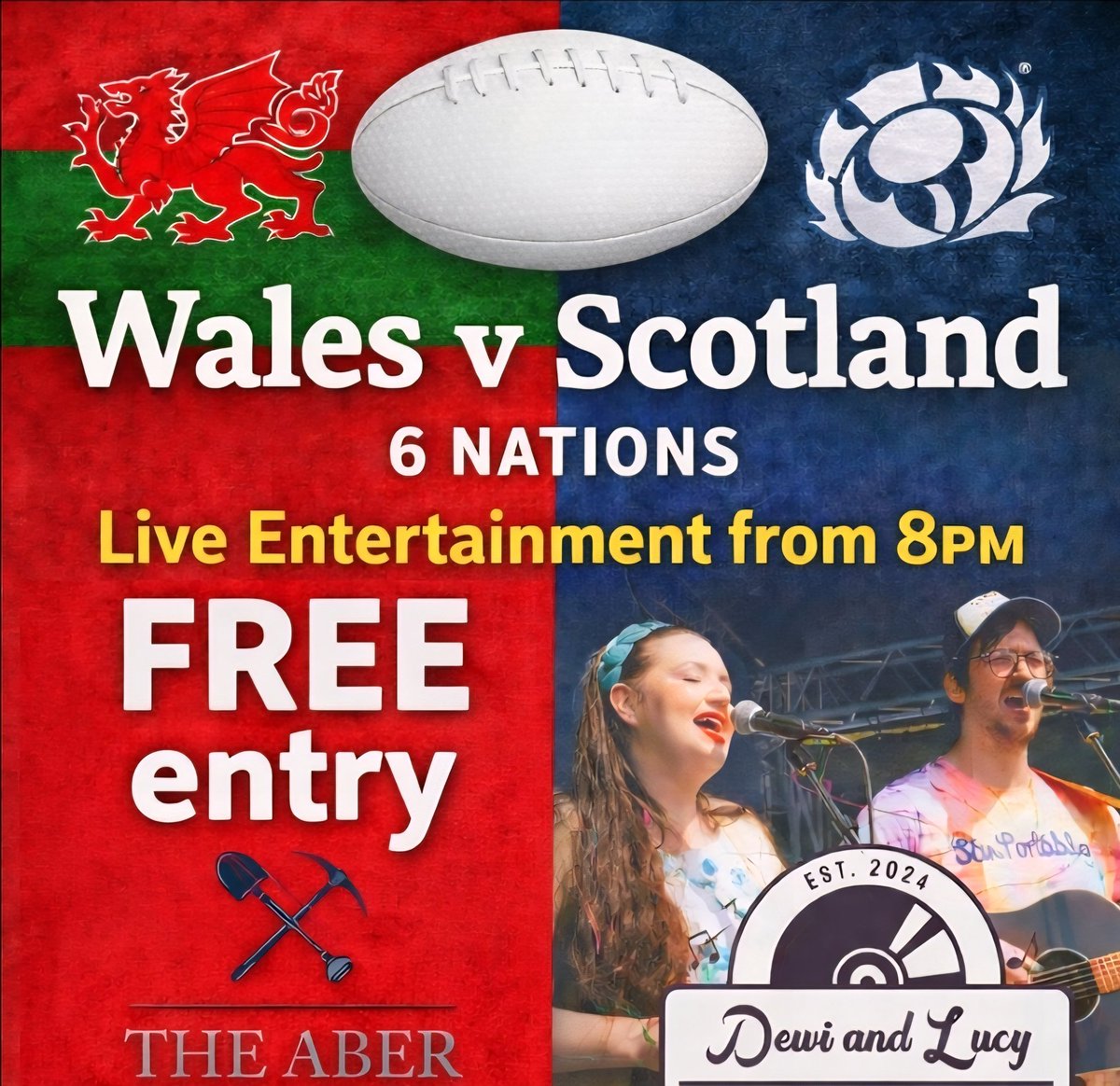 MATCH DAY JUST GOT BETTER! 

We’re open from 12 NOON with live sport all day long!

Guess The Score Sweep – Win a cash prize! 

Complimentary Half-Time Refreshments 

Live Music to keep the vibes going 

Multiple screens &amp; even better atmosphere
#supportyourlocal #TAH #Carling