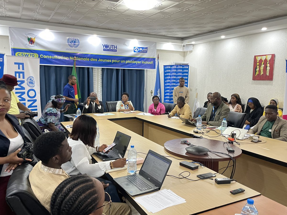 recajplus2016's tweet photo. Dans la perspective de la 70e session de la Commission de la condition de la femme des Nations Unies (CSW70), le RéCAJ+ a pris part à l’atelier national de préparation organisé par Plan International Cameroon, la Plateforme d’Engagement des Jeunes (PEJ) et ONU Femmes.

#RéCAJPlus https://t.co/LWIPT2lusU