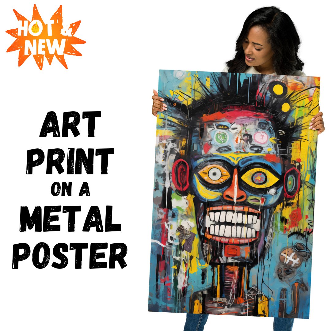 GiveMeMood's tweet image. 🧿 "Tribal Grin" Metal Wall Art
🔗 givememood.com/products/buy-t…
⚡ Glossy aluminum. Loud color. Ready to hang.
Graffiti skull + tribal-mask energy on a scratch/fade-resistant metal print. 
Two sizes: 20×30 &amp;amp; 24×36.

#GiveMeMood #StreetArt #SkullArt #MetalPrint #WallDecor