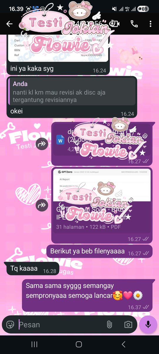 Flowie! Joki tugas with 4.5k+ testi✨️ tweet media