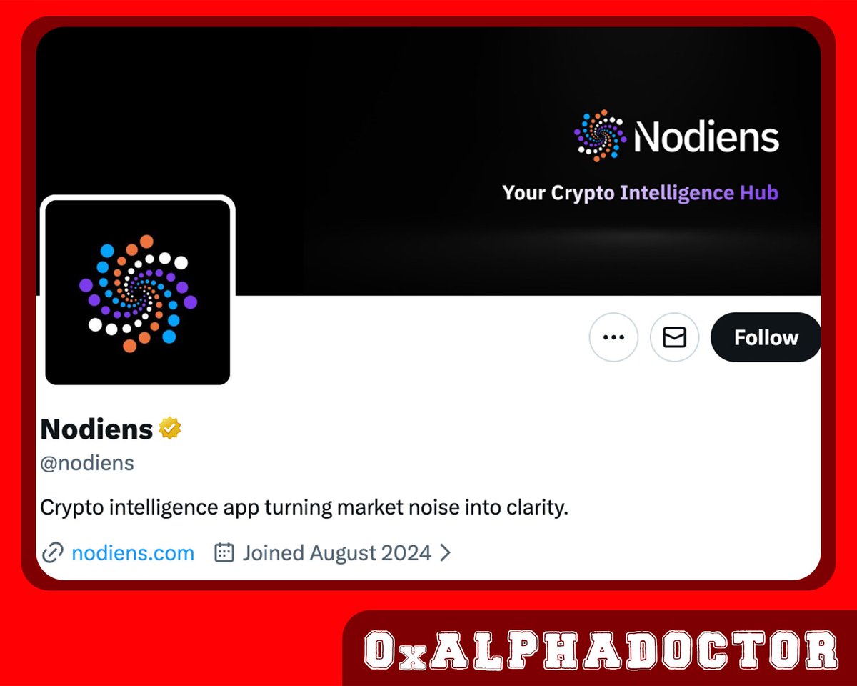 0xAlphaDoctor's tweet image. 🚨 Free mint + Low supply

𒀸 @nodiens 
      Freemint ⊹ 1111 ⊹ ETH

Join the waitlist for early access:  nodiens.com