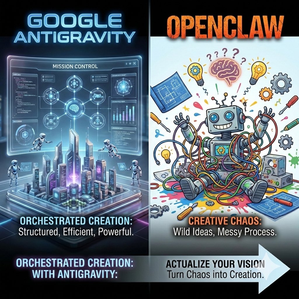 My Openclaw vs Antigravity reality- Ok so after 4 weeks of building out ...