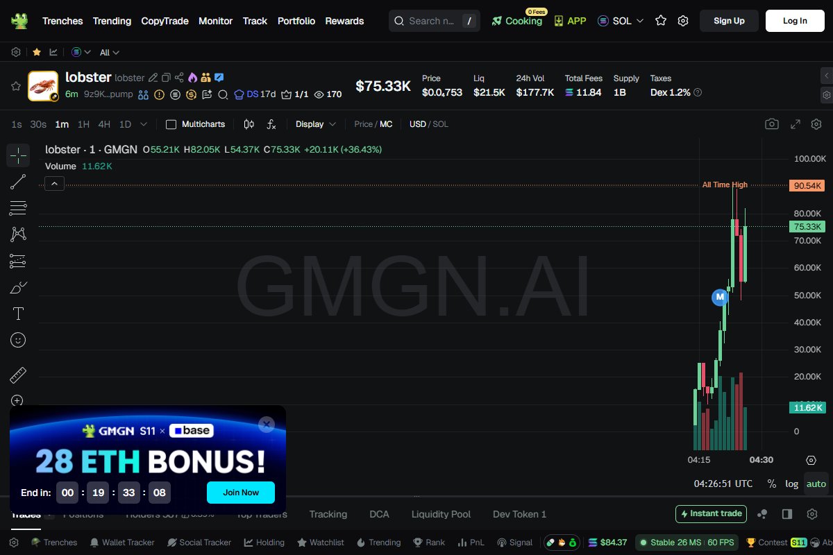 $lobster ×3.6X
Entry --> 25K --> Current --> 91K
Time --> 6m

9z9KjBeCaeiiiEhWCKv6nPnyssWwVVMiFfdzRKjepump

Join --> https →//t.me/WaveXCalls

🟣 SOLANA