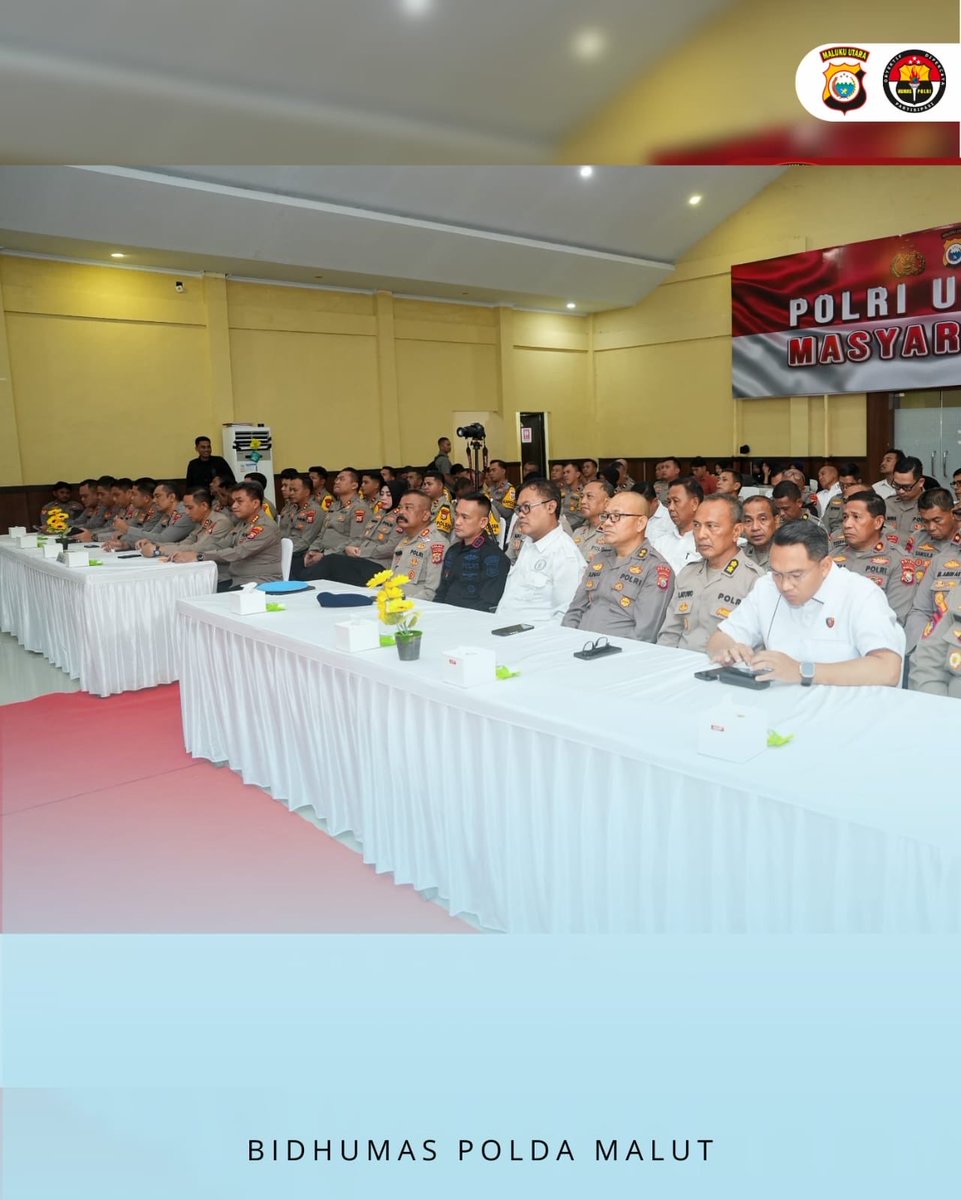 Kapolda Malut Buka Rapim Polri 2026, Tegaskan Komitmen Dukung Program Pemerintah

Kapolda Maluku Utara Irjen Pol. Drs. Waris Agono, M.Si., membuka Rapat Pimpinan (Rapim) Polri Tingkat Polda Maluku Utara Tahun 2026 pada Jumat (20/2/2026).