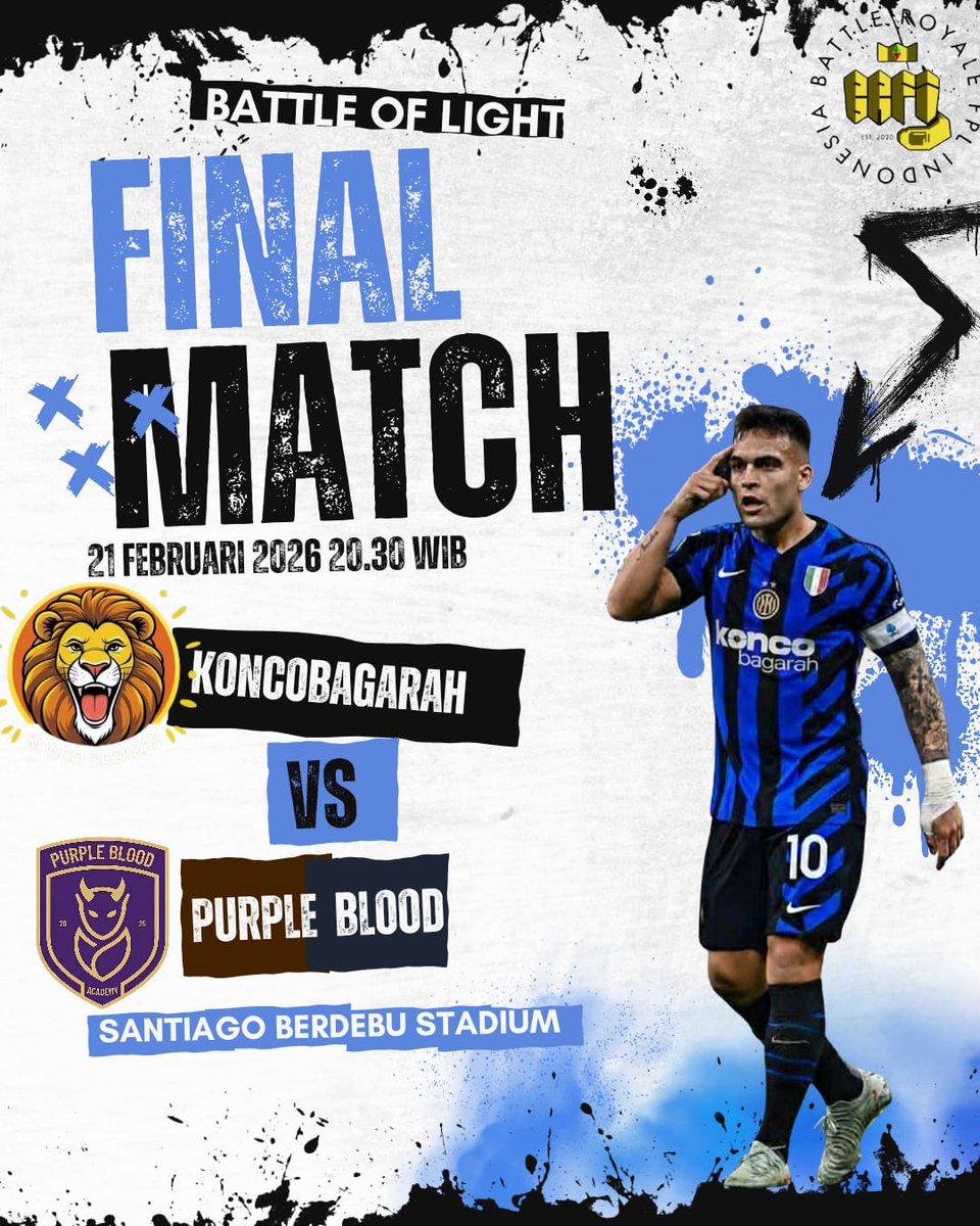 FINAL KAMI DATANG!!

Tournament Pertama Konco Bagarah, dan bisa membuktikan Kami layak tampil di Final Battle of Light <a href="/CahayaVerse/">CahayaVerse</a>

Bisa kali masuk <a href="/LigaBRFI/">Battle Royale FPL Indonesia</a> session berikutnya 😁

Thx to team Konco Bagarah yang baru didirikan Desember 2025 🙏

Source: <a href="/RaziAzizzz/">Razi Aziz</a>