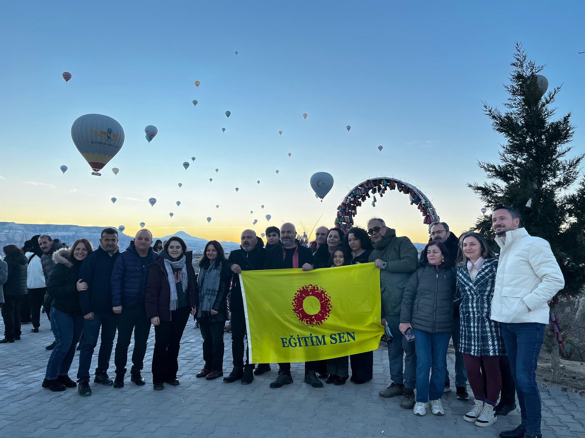 Kapadokya turumuz hava balonu seyri ile başladı.