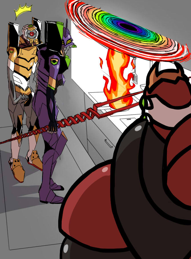 アスカ「だからエヴァには乗るなって言ったでしょ、ガキシンジ。仕方ないんだから…それと後ろの初期ロット！！アンタも同罪よ！！なに『えっ、アタシも！？』みたいなリアクションしてんのよ！！元はと言えばアンタがシンジを連れて行ったのが原因でしょ！！」
#エヴァ #エヴァンゲリオン