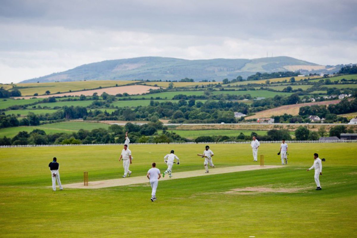 Today’s beautiful cricket ground is Oak Hill in County Wicklow, Ireland