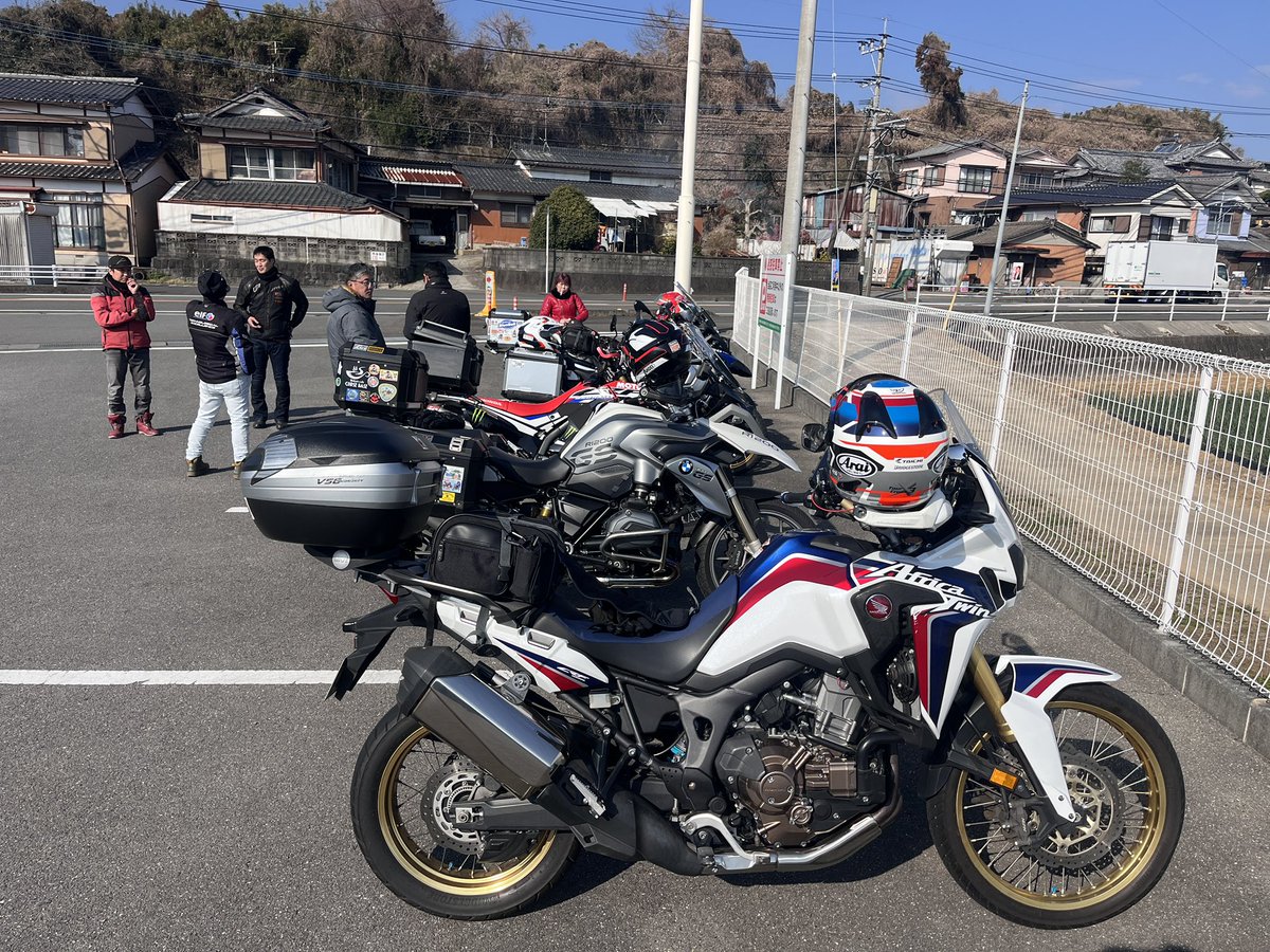 ズッコケツーリング🤗 今日は9台で🏍 着です‼️ #コレガレ