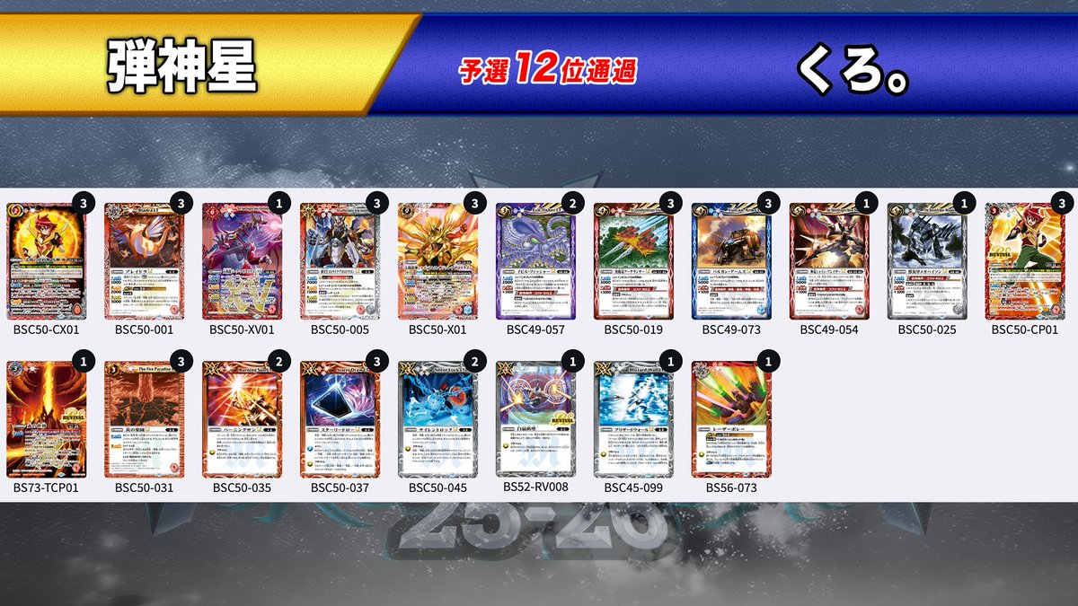 🔥#BSCS2526 配信中🔥 現在、《決勝トーナメント1回戦》テッチャン選手