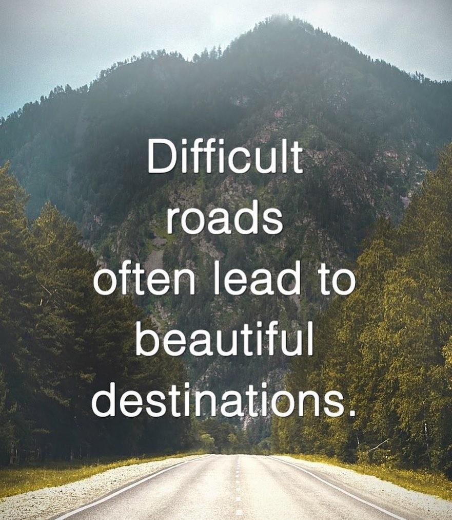 MOTIVATION Moments. 🚀

Difficult roads shape STRENGTH, EFFORT and RESILIENCE — that’s why they often lead to meaningful SUCCESS and lasting GROWTH. 💪

#ThinkBIGSundayWithMarsha
#Motivation #MindsetMatters