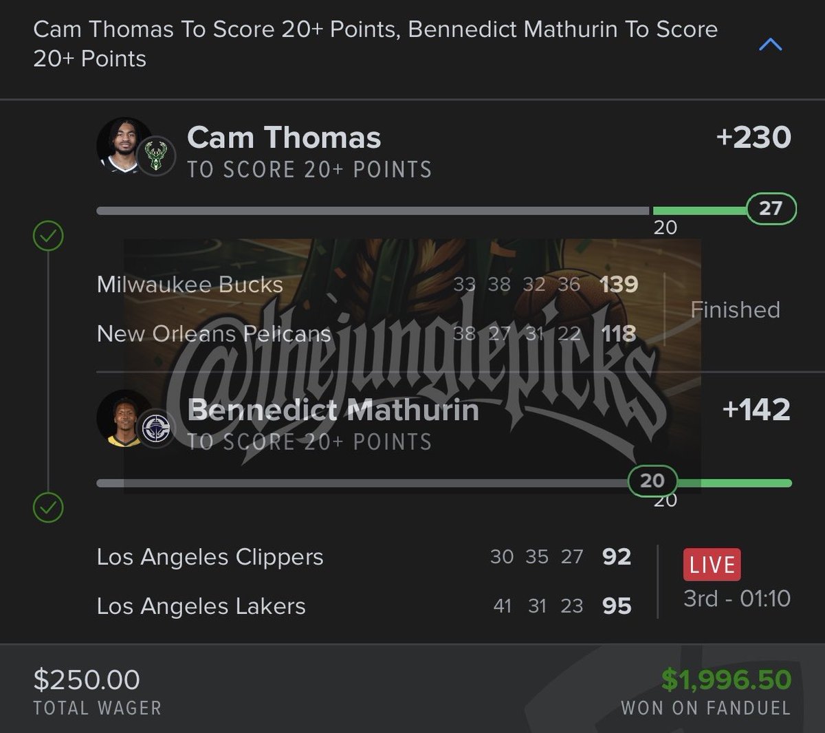 BBOOOOMMMMMM CASH THE +MONEY TICKET💰🐅

WELCOME THE THE JUNGLE 🌴 🐅

$150 to one person who likes and FOLLOWSSSSS

❤️if tailed

Picking winner in the morning✅📈