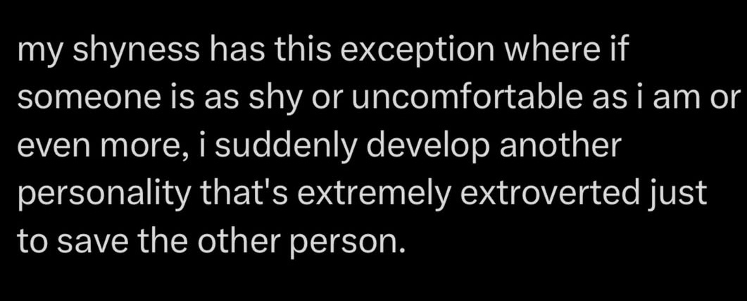👀👀 conditionally extroverted