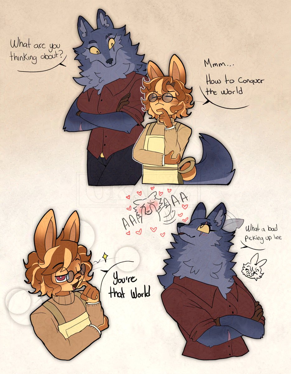 TiredBearowl's tweet image. RT @0kaliz: I think the pick up line worked🐇🐺