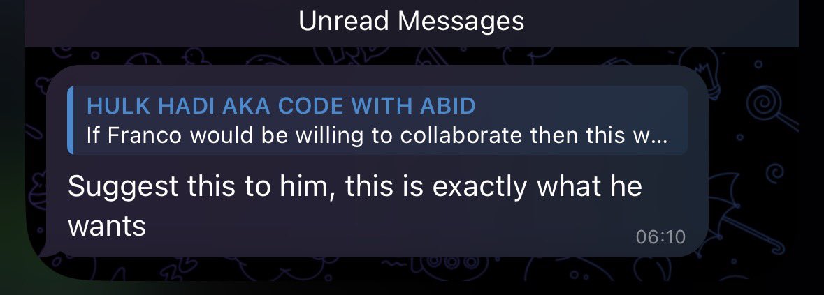 hulk_botware's tweet photo. You were a dream.
Nah…I was just prepared

#GM #BuildInPublic #Web3 #CryptoTwitter #BotDev #GMCT #Solana #Crypto #BotDev #DeFi #SolanaBots #CryptoPartnership #automation https://t.co/wi0EieIzdf