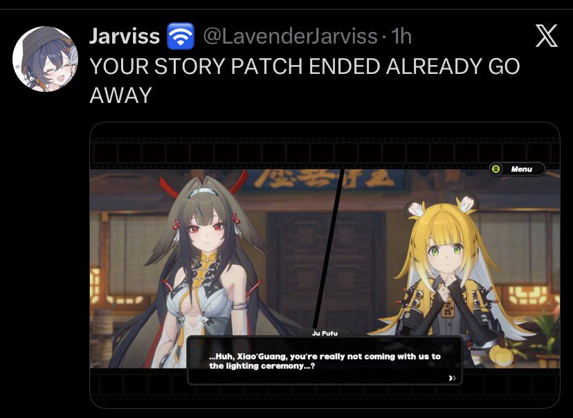 New patch drops and the only thing they can talk about while playing 2.6 story is either YSG or Waifei 2.6 story AoD patch can’t be that boring? 😭