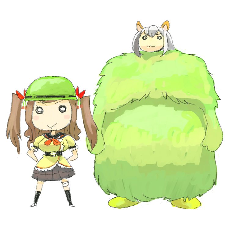 「ミミぞーとちぇりころ #みみみゅーじあむ #ちぇり絵」|じゃばのイラスト
