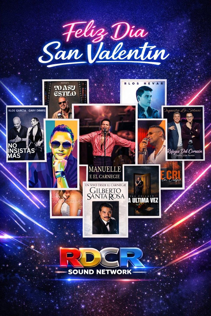 ❤️🎶 El amor se escucha mejor en RDCR SOUND NETWORK 🎶❤️
Este San Valentín celebramos con las canciones que marcaron historias, besos, despedidas y reconciliaciones 💃🕺