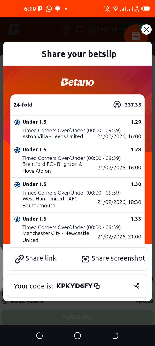 Let win together 
Under 1.5 Conner in 10 minutes 

Betano 

#RamadanDay4
Mirabel Simi Artate