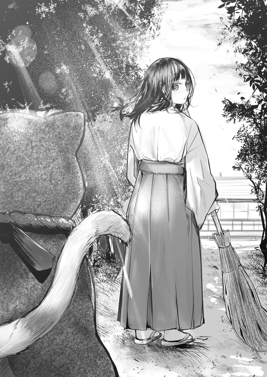 hrmk_08A's tweet photo. #猫まみれ Aチームメンバーnicolaiさんが応援イラストを描いてくれました～♪  「猫神様の供物」（作：きっさ[@848kissa ]さん）のファンアートです👀

この作品を収録した同人誌を2月22日のコミティア【スペース　か41b】で頒布します。 

 #猫の日コミティア 
#COMITIA155 #コミティア155 https://t.co/wjW3h28Utz