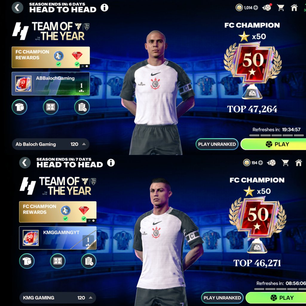 MY 2 ID 50 ⭐ complete FC Mobile 26 
#EAFC26 #fcmobile 
<a href="/Thakor9879/">ThakorPlays FC</a> <a href="/tutiofifa/">Tío Fifah 🇨🇴 🇵🇸 حرة</a> <a href="/Akash62455881/">Akash_Beast</a> <a href="/HDWolvie/">WolvieHD</a> <a href="/JONALDINHOtm/">JONALDINHO90™</a>