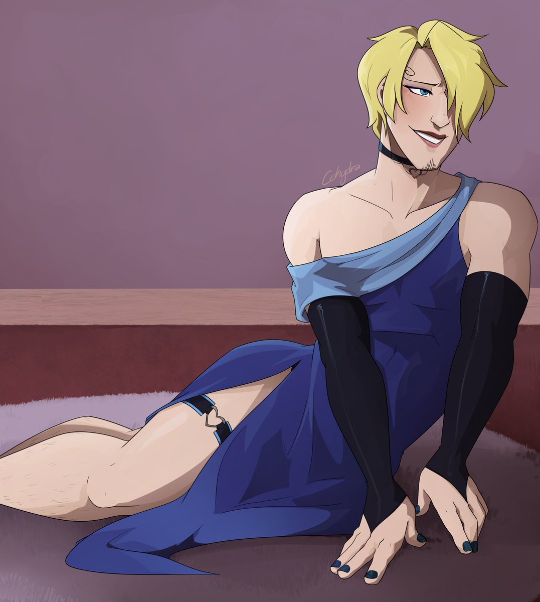 Cohydraart's tweet photo. God Sanji pulls off a dress so well 😩 #sanji #Onepiecefanart https://t.co/TIkFyfmGKd