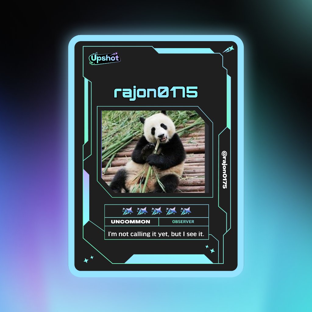 rajon0175's tweet photo. Just ripped my Predictor Card!

Ready to claim instant cash prizes, free packs and more.

Welcome to Prediction Play on @upshot_cards

Your turn
https://t.co/oymzdBdPQX https://t.co/lSCQ8bwKm3