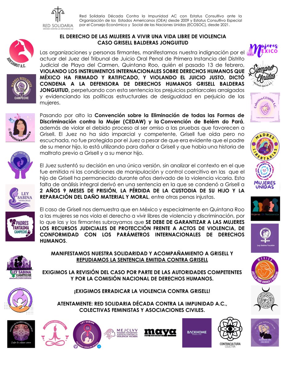 Red Solidaria Década Contra la Impunidad AC tweet media