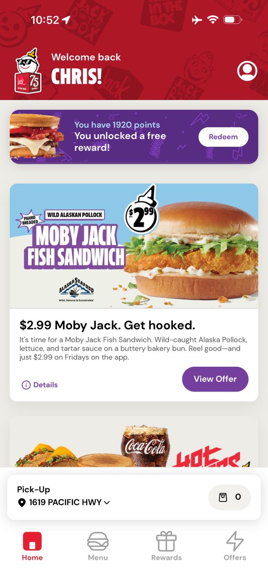 Btw Jack in the Box has a wild-caught fish sandwich for $2.99